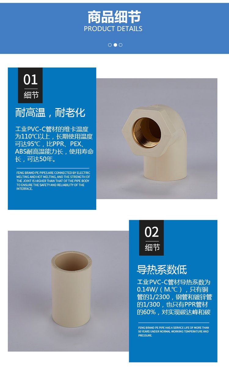 CPVC冷熱給水管 CPVC冷熱給水管-直通